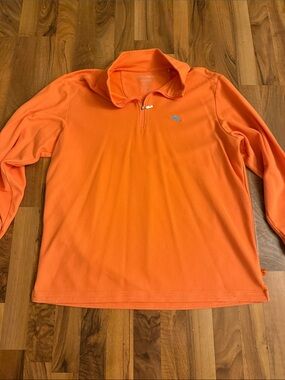 Tommy Bahama Men's Quarter-Zip Pullover in Bright Orange